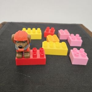 Small Lot Of 9 Blocks 1 Paw Patrol Figure Megablocks